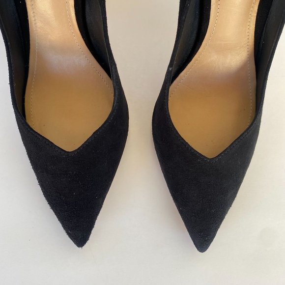 NIB SCHUTZ MONALIZA BLACK SUEDE POINT TOE PUMPS SZ 9 10 - Picture 4 of 9